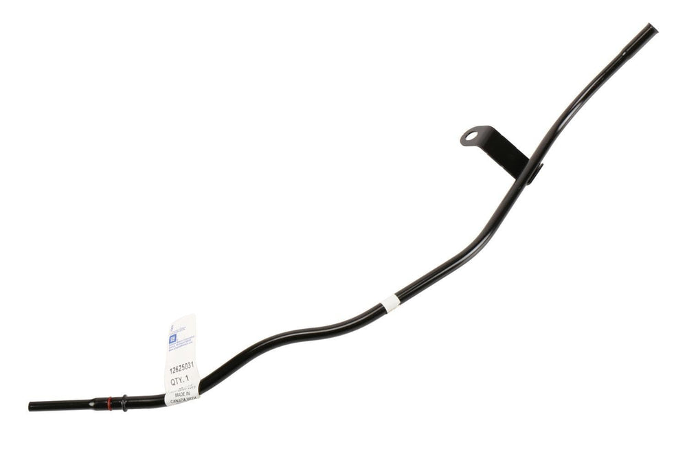 GM Genuine Parts 12625031 dipstick tube front view, engineered for precise oil level checks.