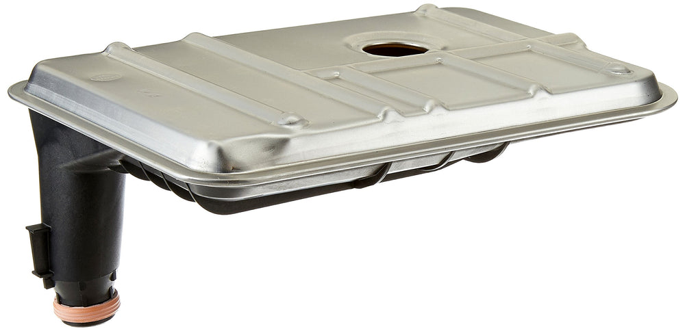 GM Genuine Parts 29542833 transmission filter packaging highlights durable media for high filtration and flow.