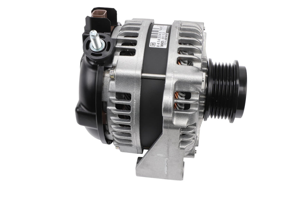 GM Genuine Parts 84143543 alternator—front view, compact OEM-style enclosure supports reliable power