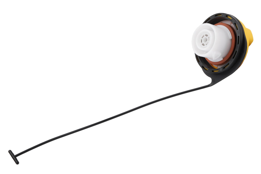 GM Genuine Parts GT295 fuel cap on vehicle illustrating durable GM OE replacement
