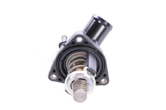 GM Genuine Parts water pump outlet assembly with thermostat for reliable engine cooling.