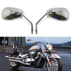 GMI chrome motorcycle mirror daylight view, enhances visibility