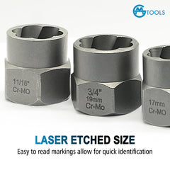 GMTOOLS screw extractor kit storage case for organized toolbox.