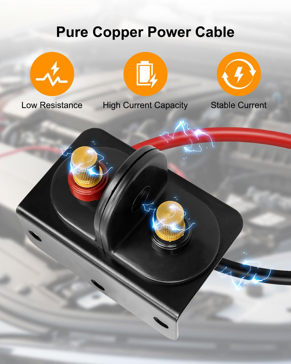 GMURA color-coded poles simplify polarity identification during vehicle jumps.