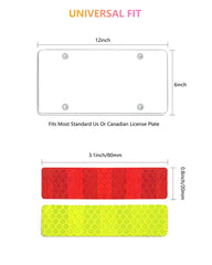 GNSZSN clear license plate frame with screws provides secure, neat mounting.