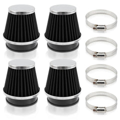 GoaMotors 54mm air intake filter close-up with tapered design for improved filtration.