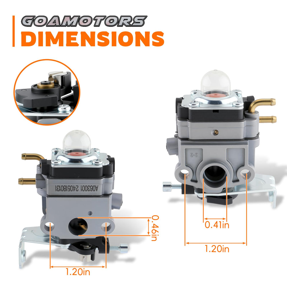 GoaMotors carburetor with gasket included for a complete easy-install package.