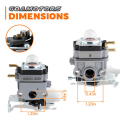 GoaMotors carburetor with gasket included for a complete easy-install package.
