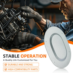 GoaMotors oval metal drain plug cover demonstrates sturdy construction for restorations.
