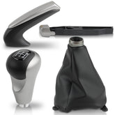 GoaMotors 3-pack gear shift knobs for Honda Civic, leather boot upgrade.