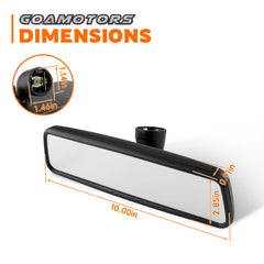 GoaMotors packaged one-piece interior rear view mirror for quick upgrade