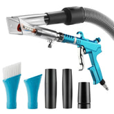 GOCCIDA 2IN1 car interior air blow gun demonstrating quick dirt blast on surfaces.