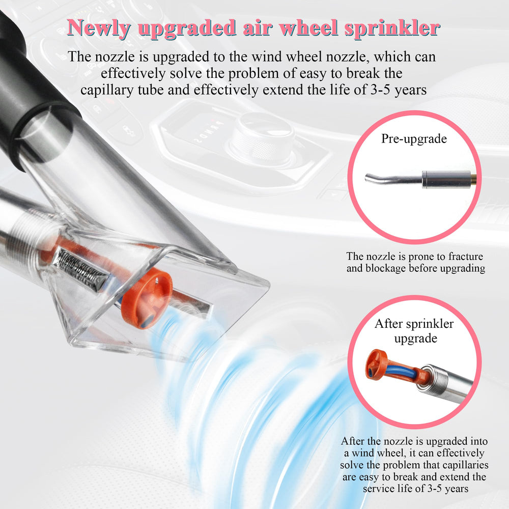 GOCCIDA aluminum gun bar and nozzle for durable car cleaning power.