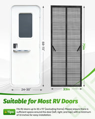 Gociean RV door screen blocks insects while inviting fresh air