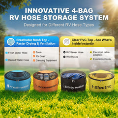 Gociean vented mesh bag for water hoses to dry and prevent mold.
