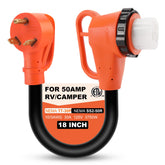 Gociean twist-lock adapter close-up showing secure campsite power