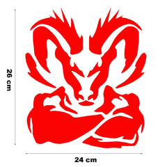 GODTERA rear back middle window decal for RAM 2500 in red; fade-resistant finish.