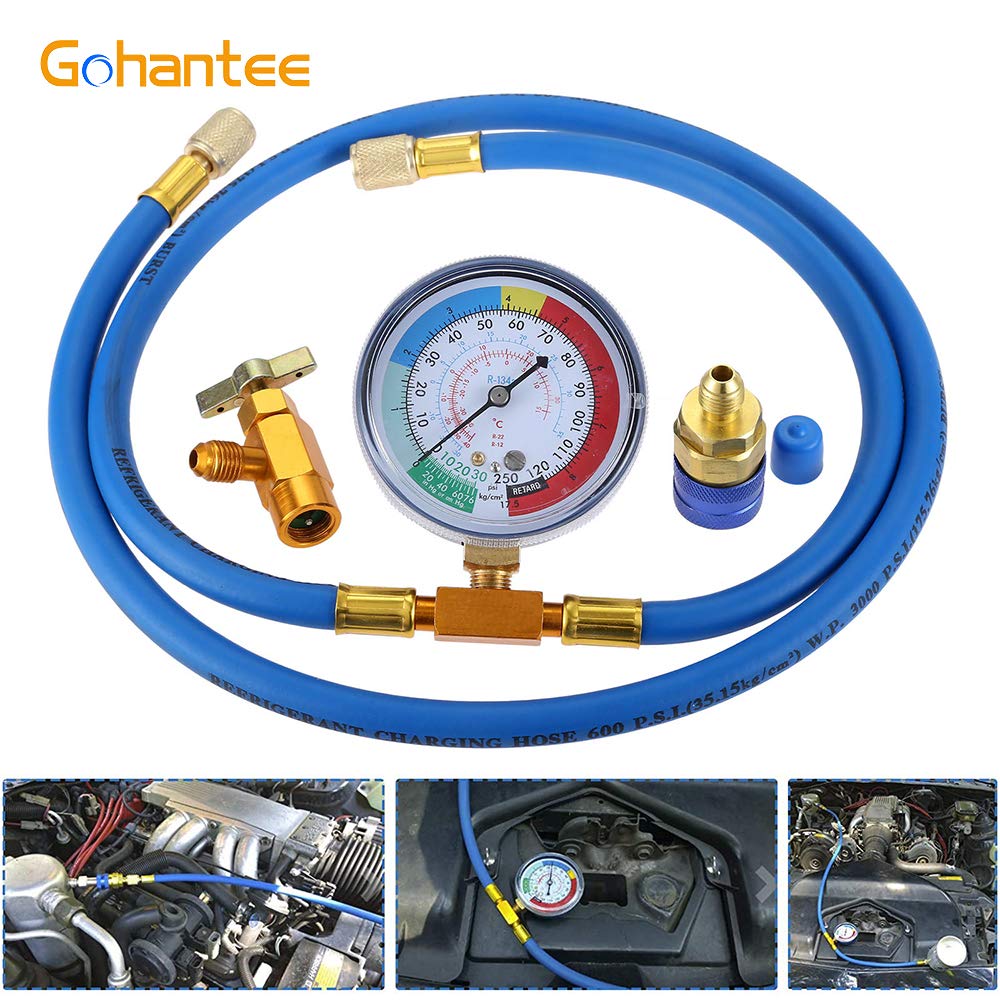 Gohantee dashboard-style readings show temperature and pressure at a glance.