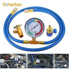Gohantee dashboard-style readings show temperature and pressure at a glance.