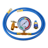Gohantee R134a recharge hose with gauge for precise refrigerant charging.