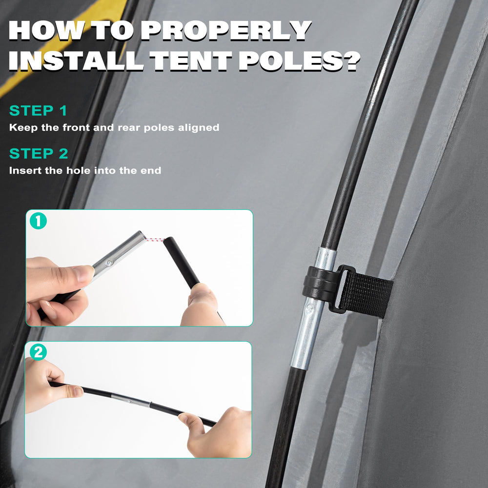 GoHimal fiberglass poles provide sturdy wind resistance and reliable support