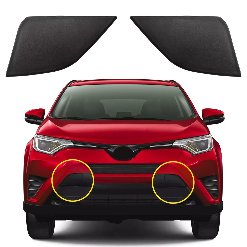 Goholy front bumper tow hook cover for RAV4 enhances appearance and protects the bumper area.