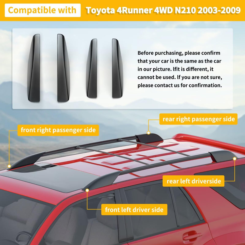 Goholy roof rack end cap front right maintains streamlined profile and rail protection