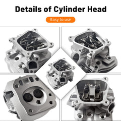 GOIRTUTSS assembled cylinder head kit for Honda GX200 engine, optimized clearance for reliable performance.