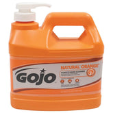 Gojo 0958-04 half-gallon pump bottle front view for quick hand cleaning.