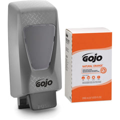Lotion-based GOJO orange pumice demonstrates quick-acting cleaning on hands.