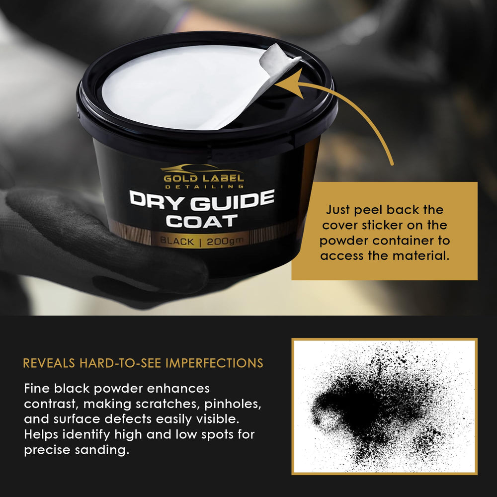 Gold Label Detailing guide coat helps locate pinholes during inspection