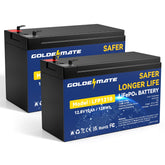 GOLDENMATE 12V 10Ah LiFePO4 battery pack for solar, marine, and ride-on toys