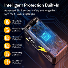 GOLDENMATE expandable battery pack supports series and parallel configurations.