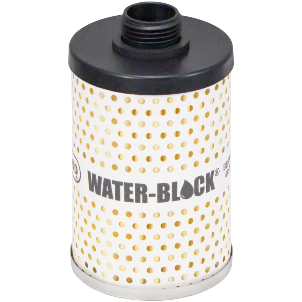 Goldenrod GOLDENROD 496-5 water-block filter close-up showing filtration action protecting fuel.