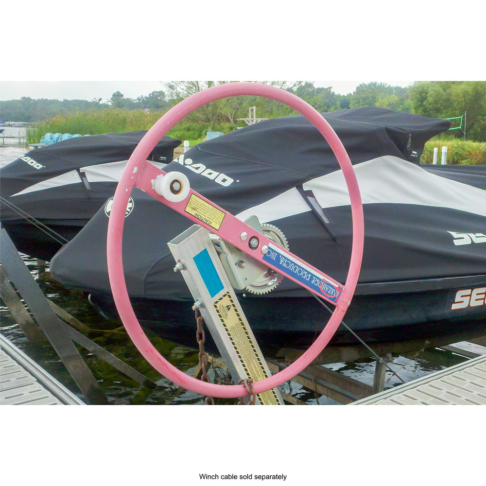 Goldenrod brake winch powder-coated finish ensures durable outdoor use.
