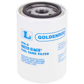 Goldenrod water-absorbing canister front view with gasket-ready design for quick installation.
