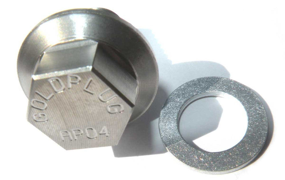 GoldPlug AP04 installation with SW01 washer demonstrates easy replacement.