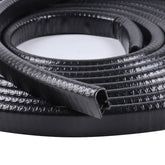 GoldWheel edge trim black U-channel with metal clip sealing car door edges.