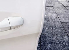 Car door edge installation with GoldWheel white trim