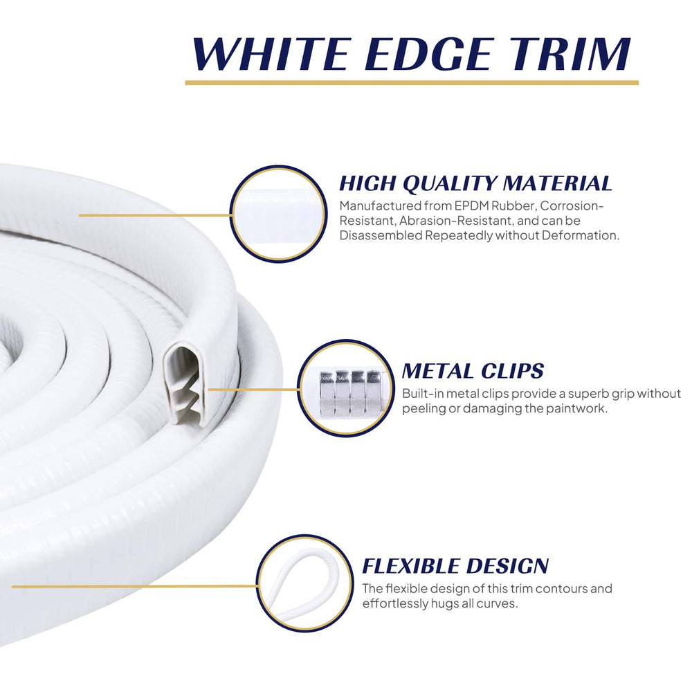 Close-up of GoldWheel edge protector with soft rubber profile