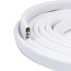 GoldWheel edge trim white U-channel cross-section showing edge protection profile
