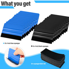 Gomake packaged tool set includes 20 squeegees and felt fabrics