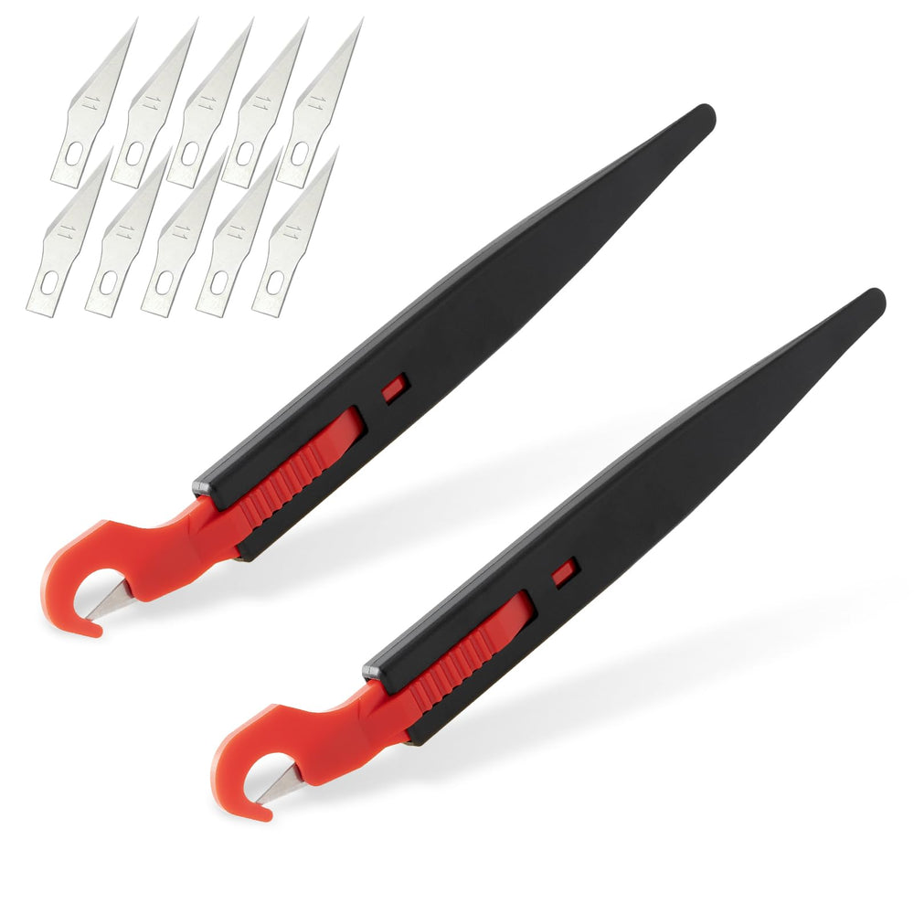Gomake vinyl wrap guard cutter knife for precise curved cuts on vehicles.