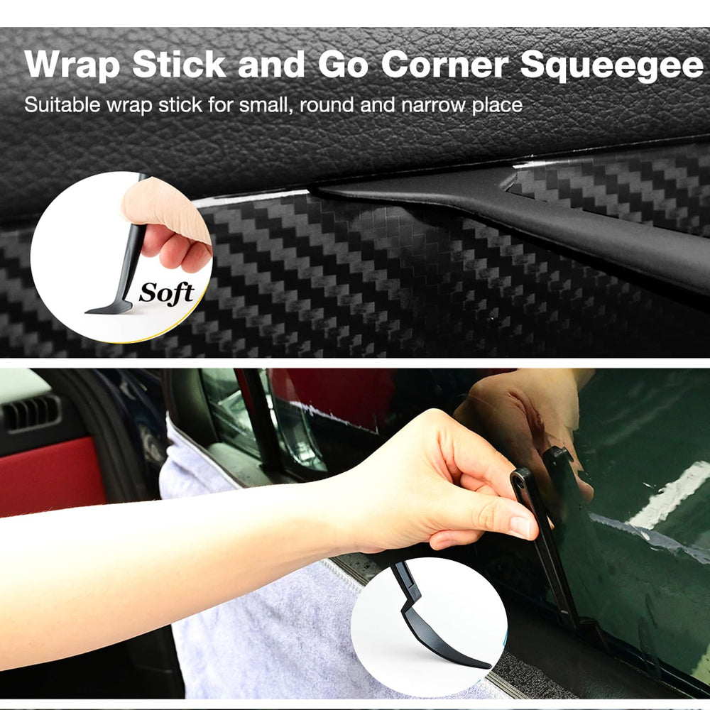 Gomake window tint shank gasket squeegee reaches car gaps and awkward corners