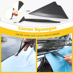 Gomake window tint shank gasket squeegee reaches car gaps