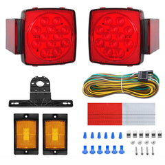 Gonice 12V trailer light kit front view with bright signals for trailers