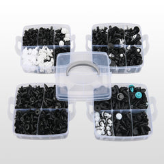 GOOACC 1115pcs durability closeup highlights tough nylon clips