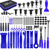 GOOACC 330Pcs trim removal kit with blue pouch for easy car panel work.