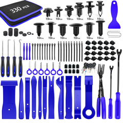 GOOACC 330Pcs trim removal kit with blue pouch for easy car panel work.