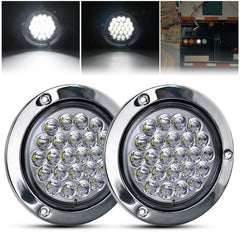 GOOACC 4-inch round tail light front view with 24 LEDs for bright signals